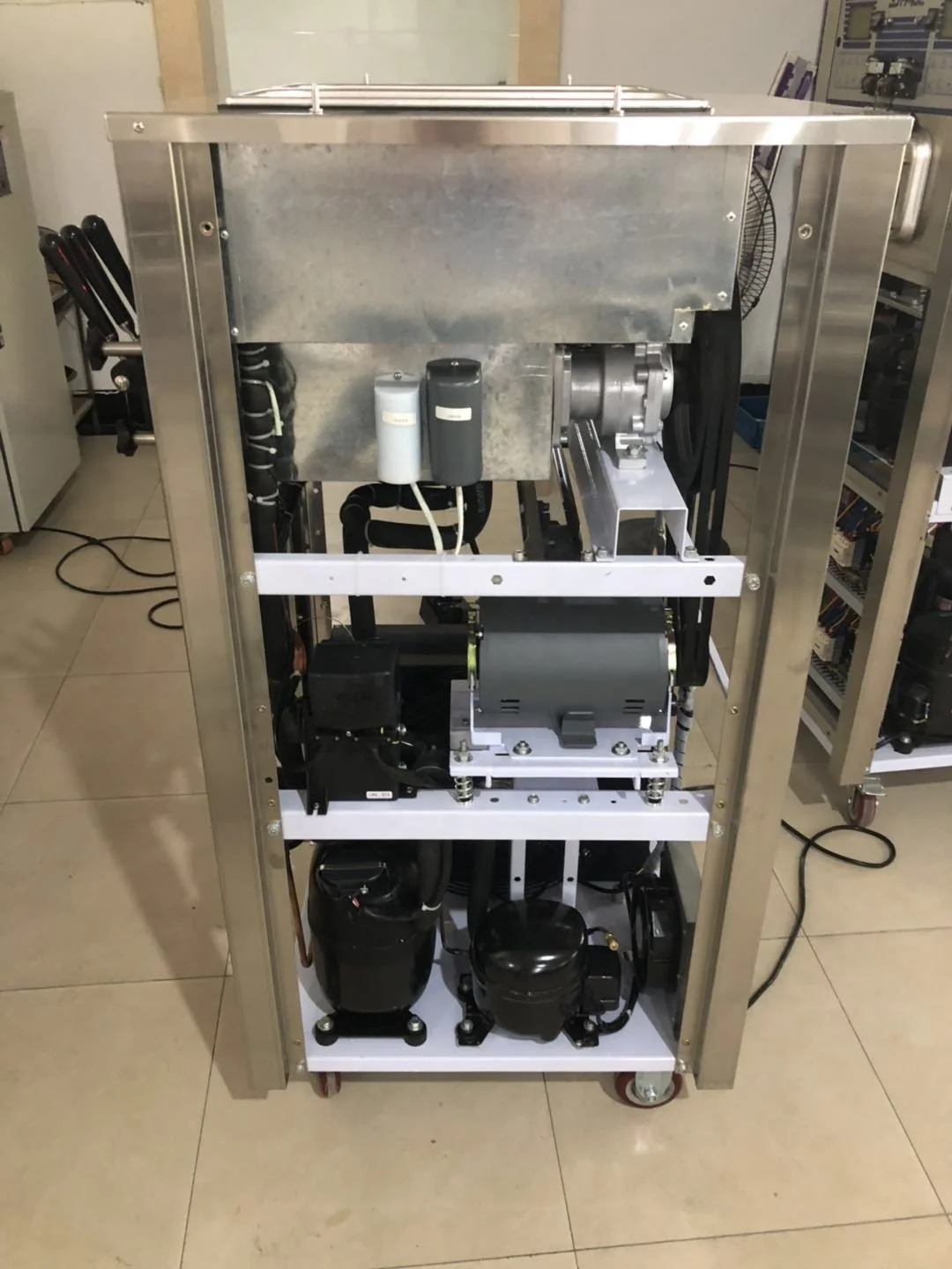 3 Flavor Best Soft Serve Ice Cream Machine air Pump