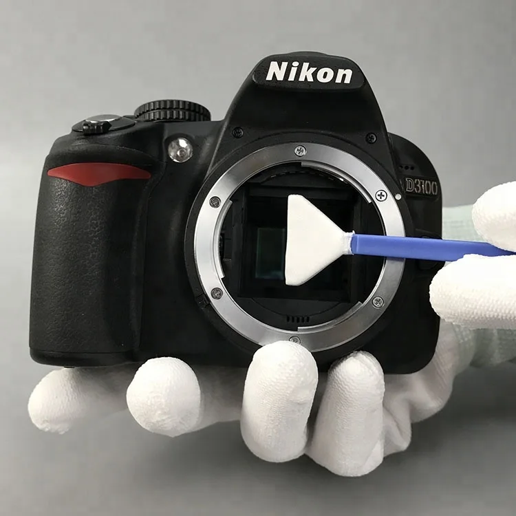 24mm Microfiber Tip Cleanroom Flat Flocked Tipped Swabs For Clean CCD Sensor Cleaner Lens