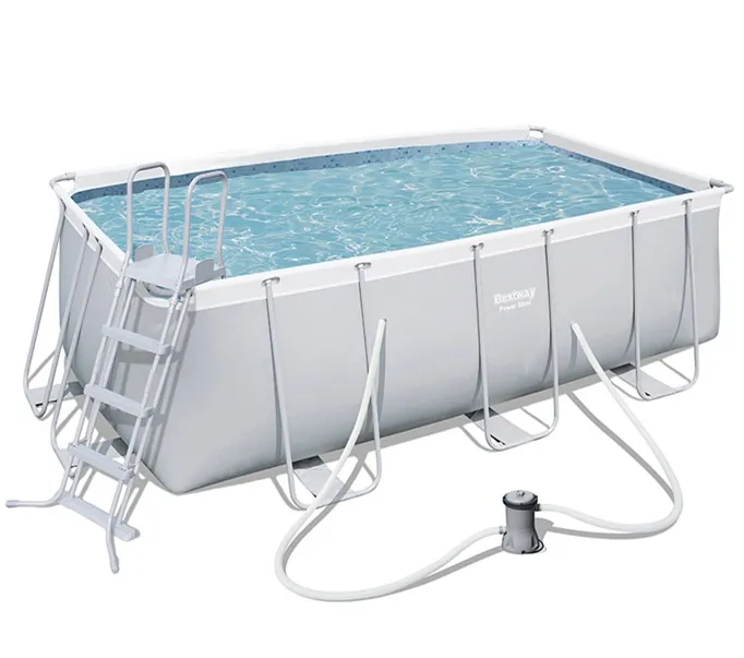 Bestway 56457 pvc frame inflatable Pipe rack Steel Rectangular above Ground Swimming Pool