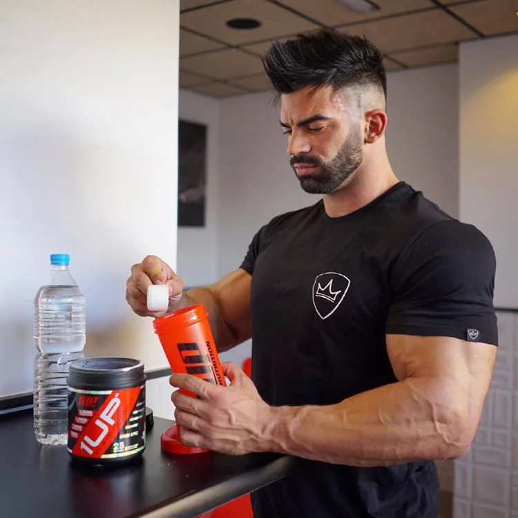 Wholesale O-neck Gym Tshirt Men Cotton Short Sleeve Gym Fitness Clothing Training Jogging Wear