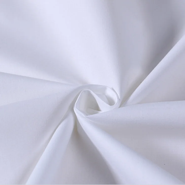 plain white 55% cotton 45% polyester poplin fabric