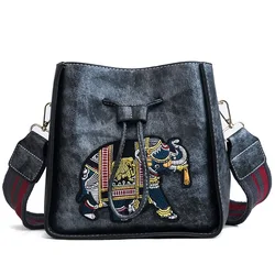 New Design Wholesale Popular Leather Bucket Shoulder Lady Bag