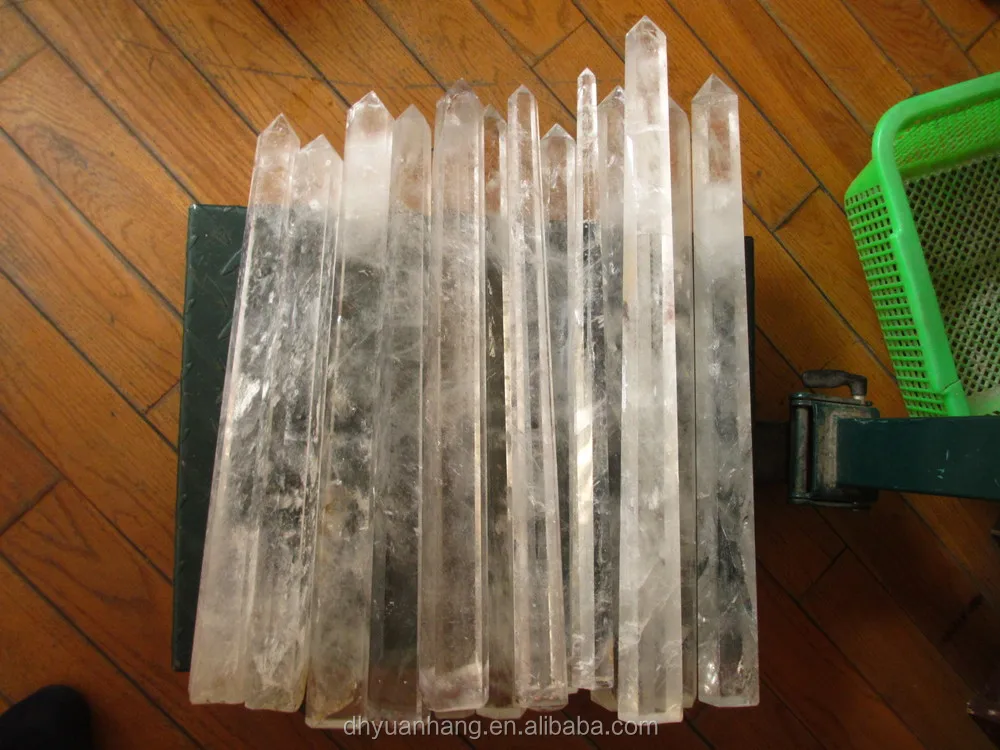 Long slim clear quartz rough rock crystal quartz points,rough crystal point