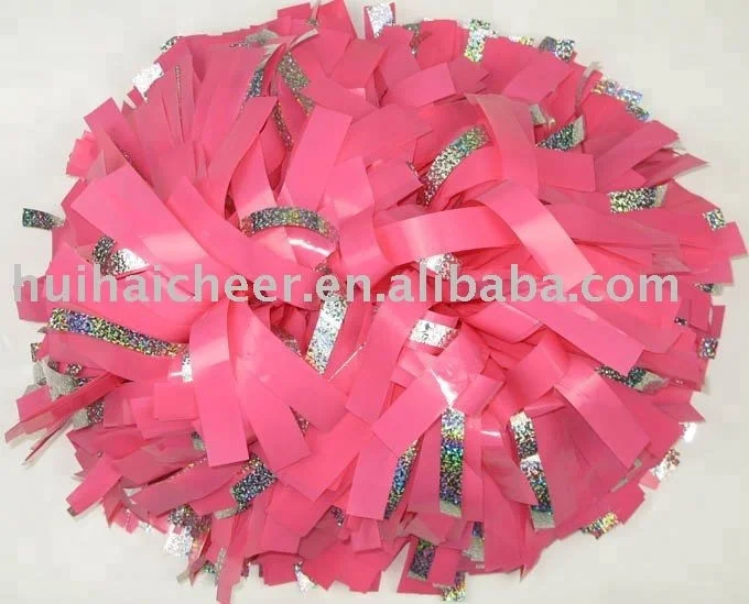 
new plastic glitter pom poms for cheerleading 