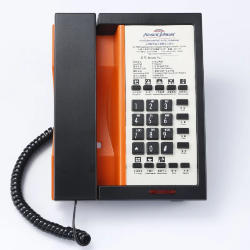 Новая модель гостиничного номера, телефон с MWL, работает с любым брендом PABX и бесплатной лицевой печатью.