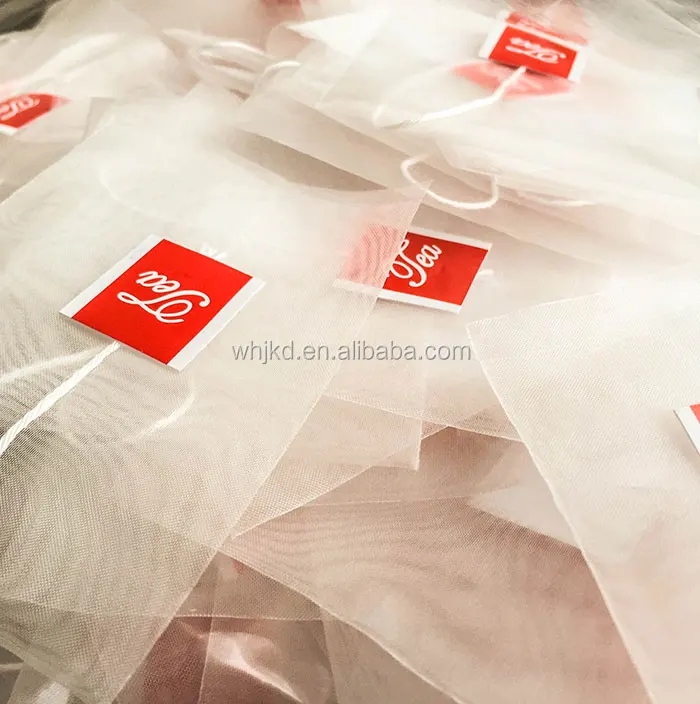 Wholesale heat seal nylon pyramid empty tea bag for green tea