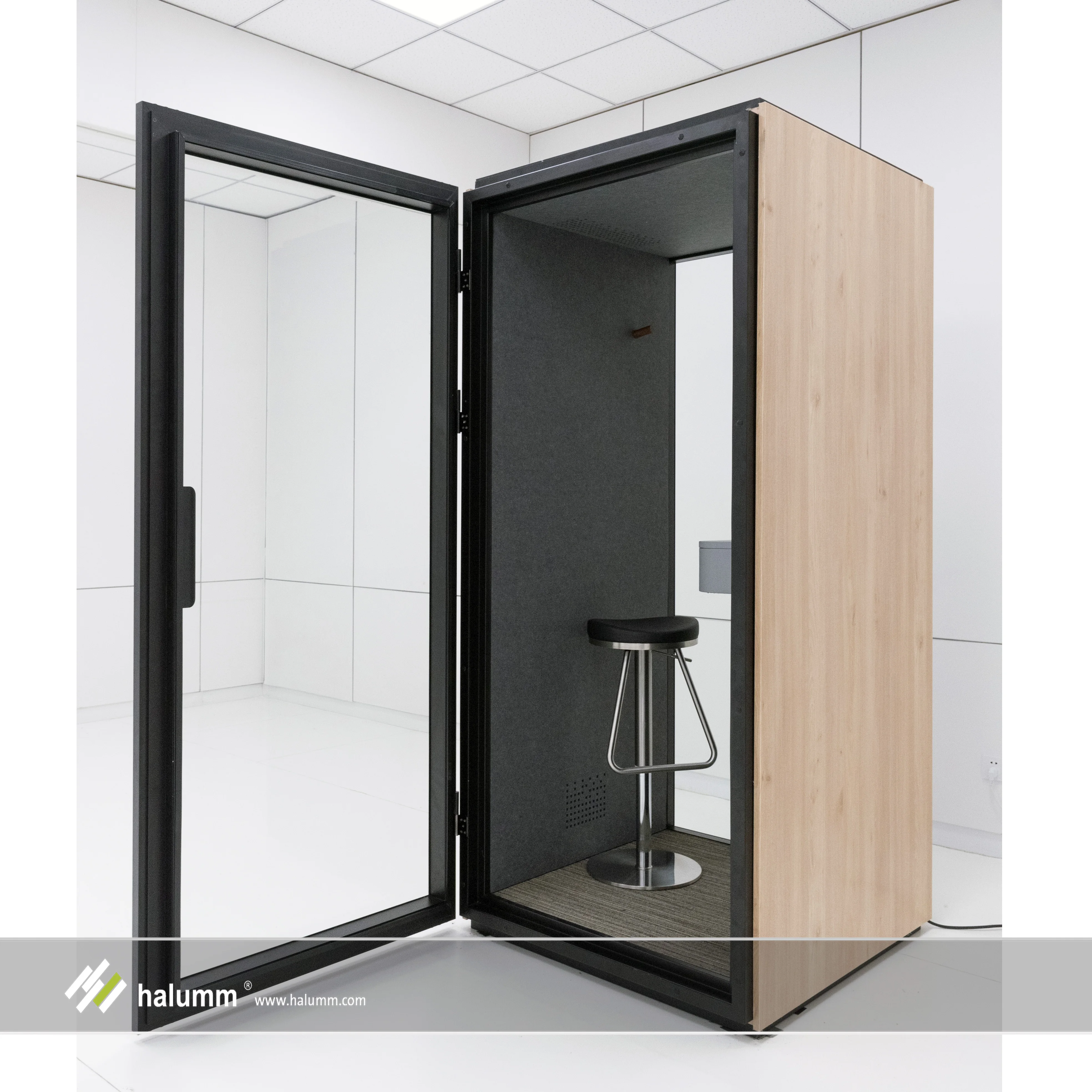 Half Hour Installation Soundproof Metal Telephone Booth Privacy Meeting Booth