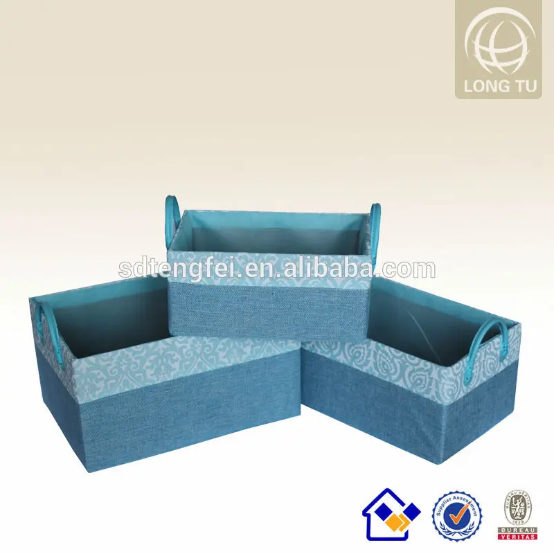 2014 folding linen fabric eva fabric covered storage bag