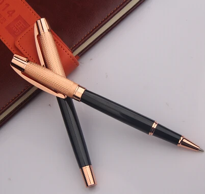 customized high quality rose gold metal roller ball gel pen for luxury gift market