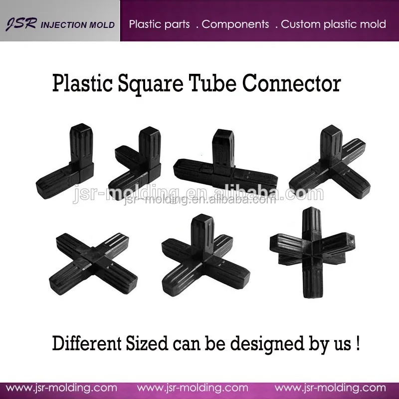 
Customized high quality plastic square pipe and tube connector and connector square tube joint 