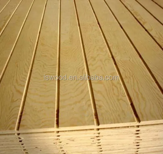 
Birch Faced Slotted Plywood Siding Panel, Pine Faced Grooved Plywod Siding 
