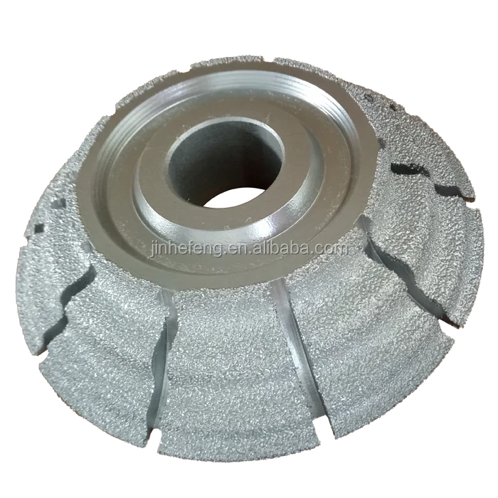 vacuum brazed diamond edging granite marble grinding wheel router bit profile wheels,china grinding wheel