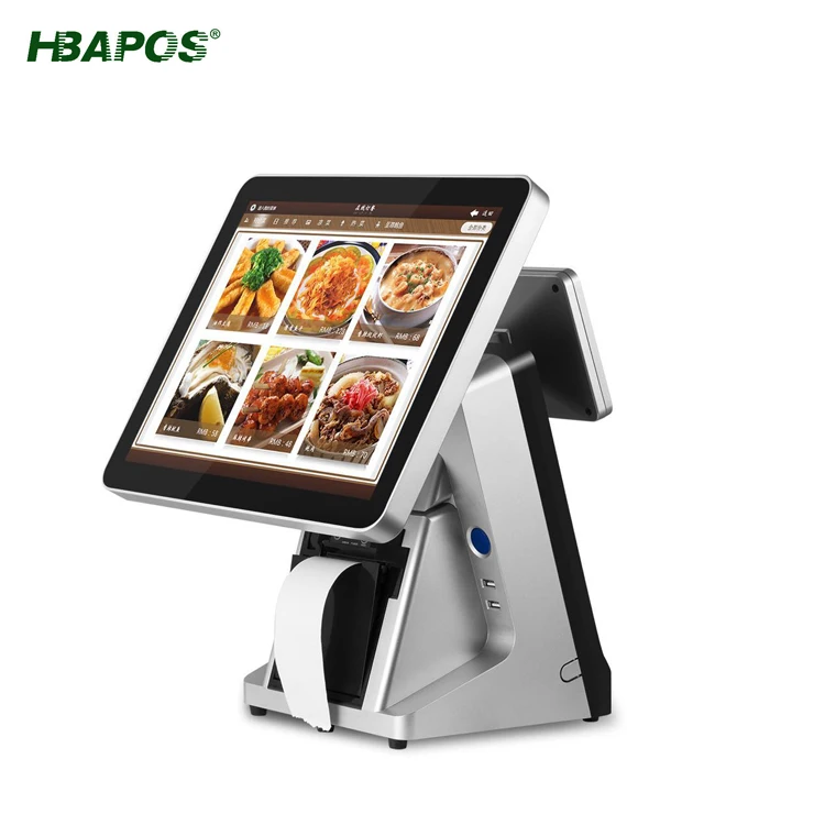 Electronic cashier machine  Restaurant POS System All In One Touch Screen Cashier HBA-Q17D