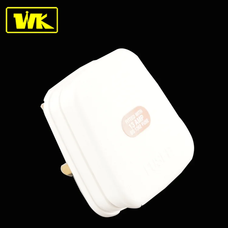 wholesale BS UK type G wiring electrical plug 3 pins with 13A fused black power industrial plug top