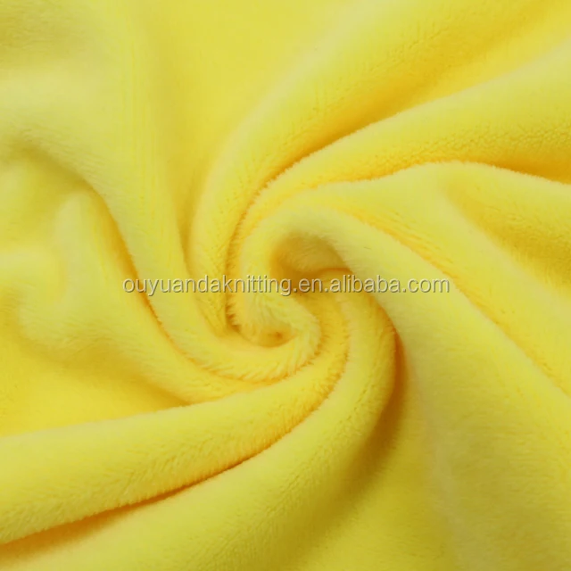 1.5mm Pile Polyester Crystal Velvet Knit Velour Fabric Super Soft Short Pile Minky Plush Fabric for Furry Slippers/Stuffed Toys