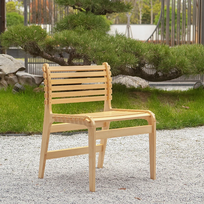 Creative flexible bamboo chair wood dining chairs