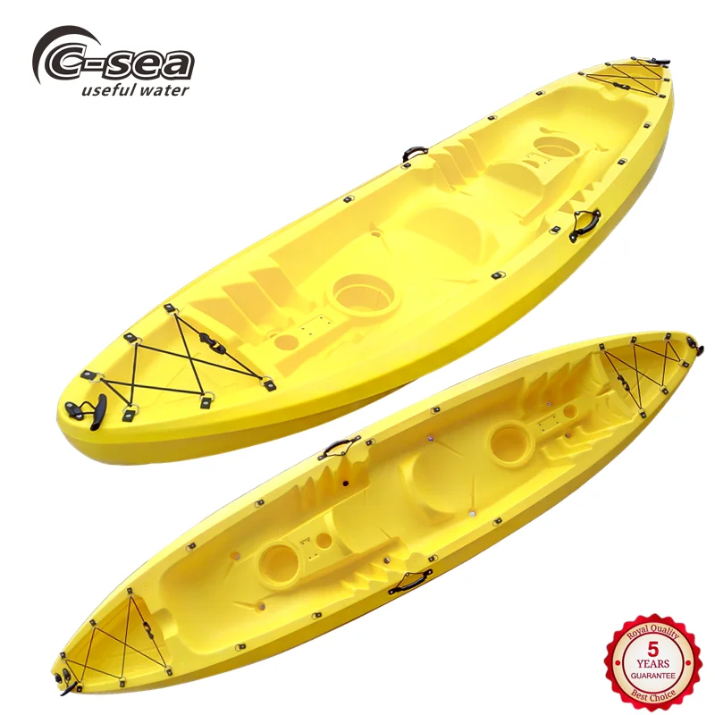 3 person sit on fishing canoe kayak wholesale with 3 seat