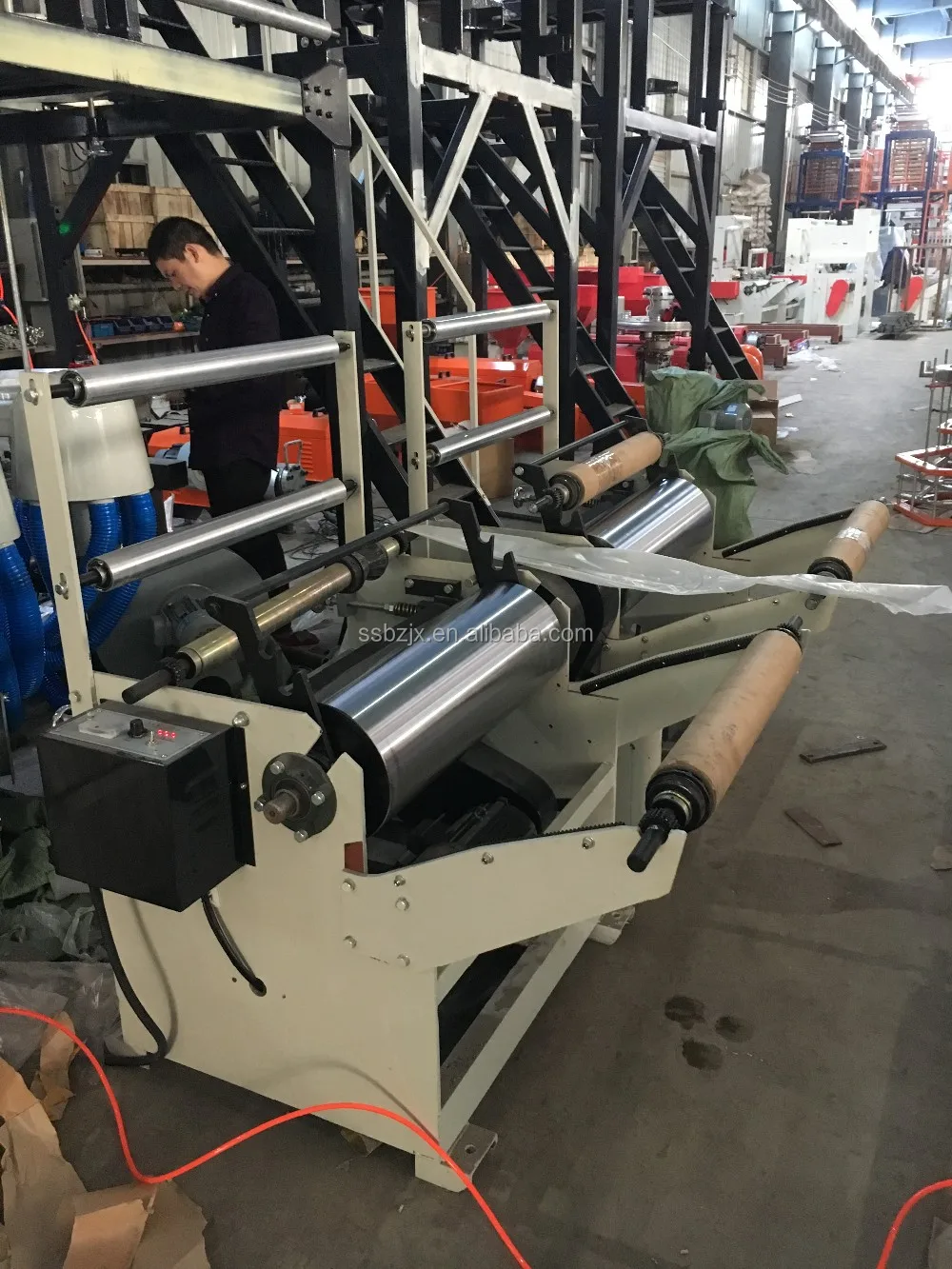 
Double Winder Polyethylene Extrusion PE Double-head Film Blowing Machine Extruder 