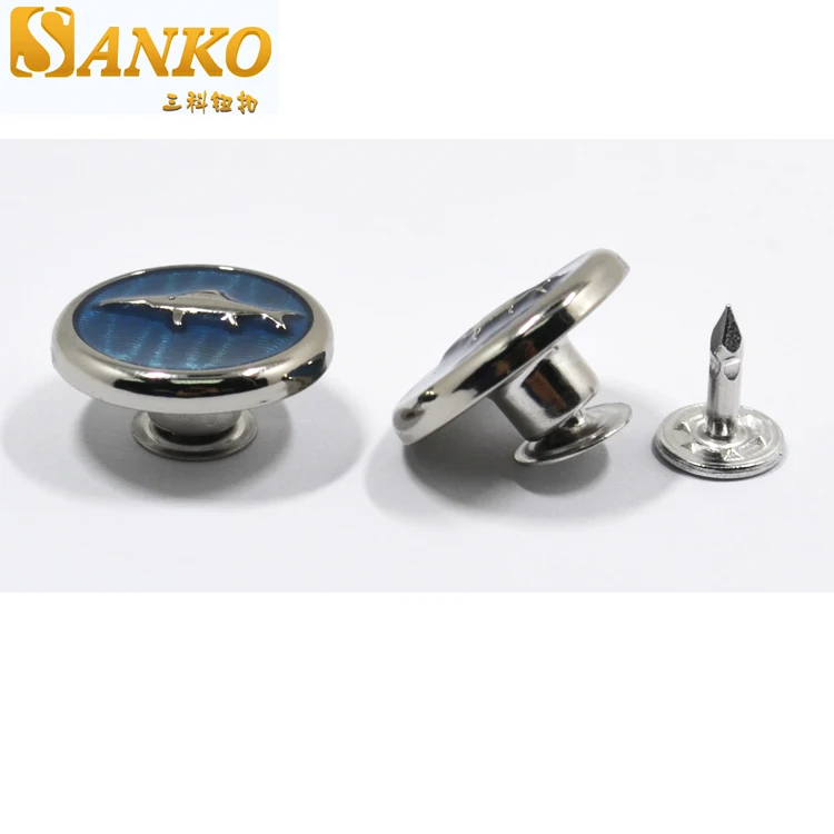 Аксессуары для одежды, металлическая эмалированная пуговица с тиснением, заклепка из джинсовой ткани под заказ