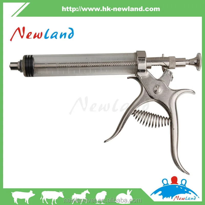 NL204 50ml animal pistol syringe gun for cattle veterinary syringe