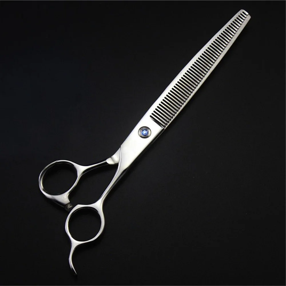 7.5 inch Professional Pet Scissors Thinning Shears Japan High Quality Cat Dog Grooming Scissors Hair Cutting Tool Tijeras Silver