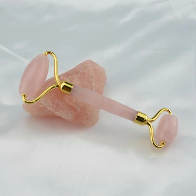 Высококачественный нефритовый ролик, розовый кварц, Нефритовый камень, ролик с коробкой