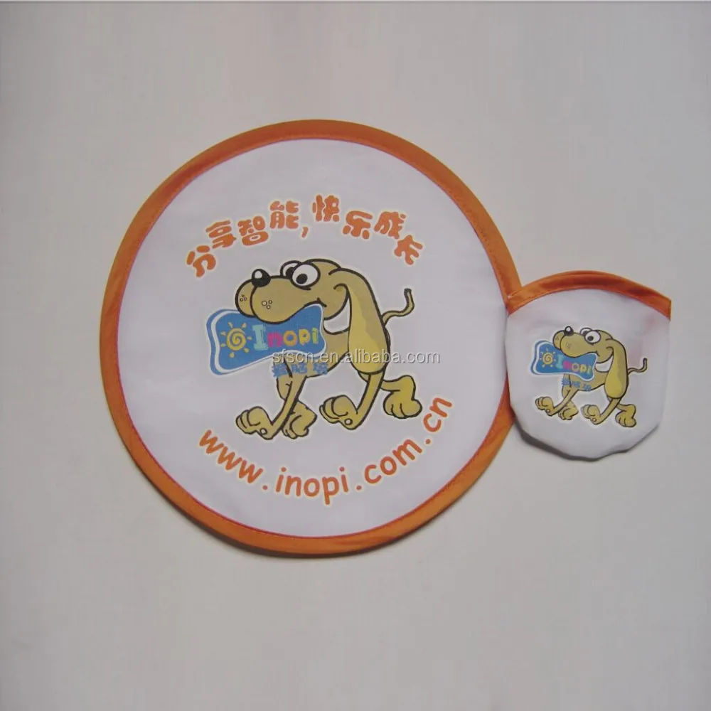 Promotional folding fan foldable nylon discfrisbee flying disc