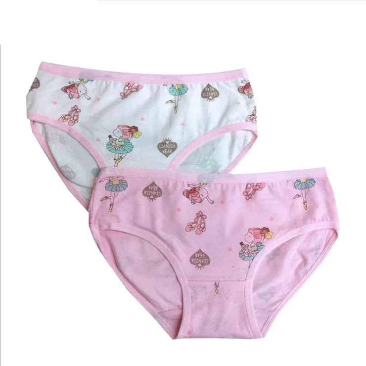 6 pcs/pack kids  briefs girls underwear children printed triangle pants