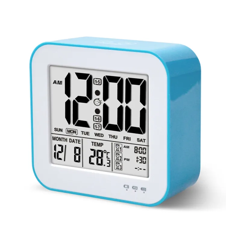 auto glowing in dark digital smart home alarm clock with intelligent powerful functions