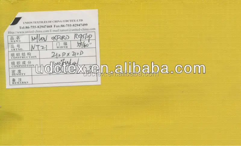 Waterproof silicone coated 40D ripstop nylon tent fabric