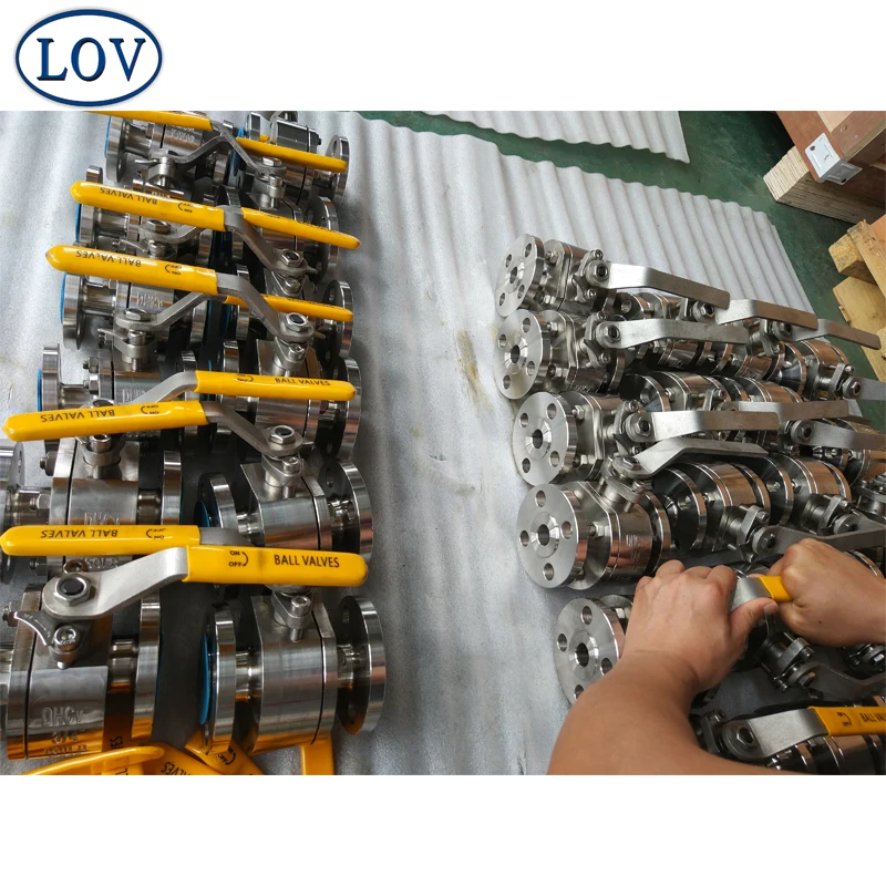 
DN15 1/2 Inch 150LB Stainless Steel 316 Body PTFE Seat 2PC Body Flange Mini Ball Valve Lever Operated Floating Ball Valve 