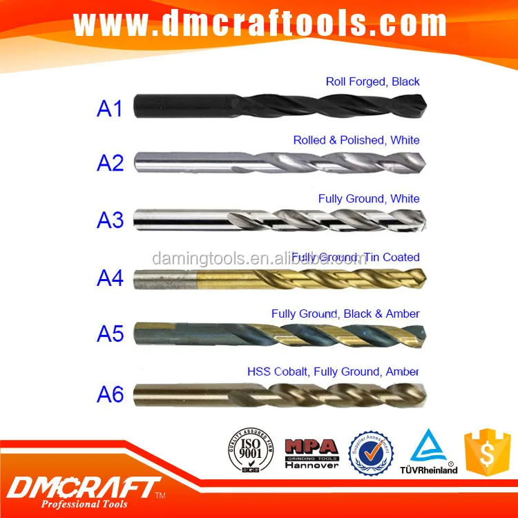 
HSS 6542# Fully Ground Twist Drill Bits For Drilling Metal 