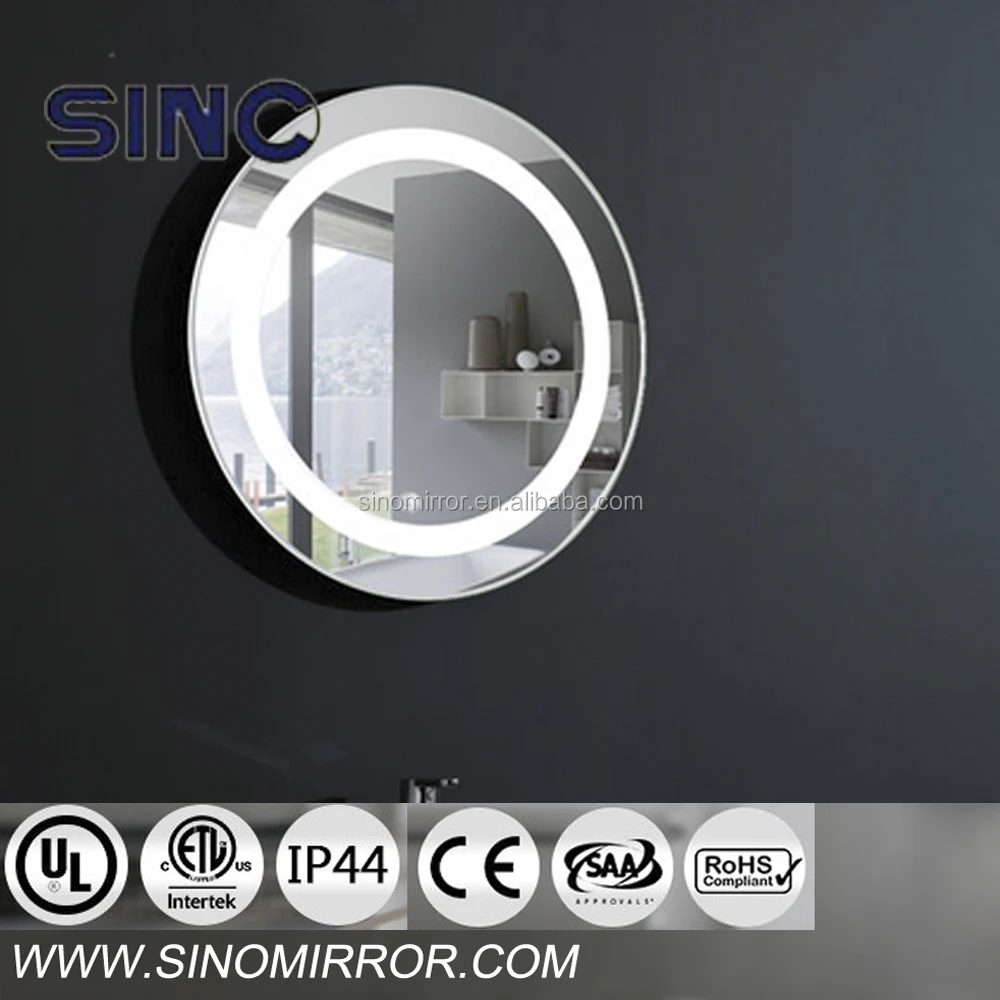 
touch screen round mirror with LED light bathroom mirror 