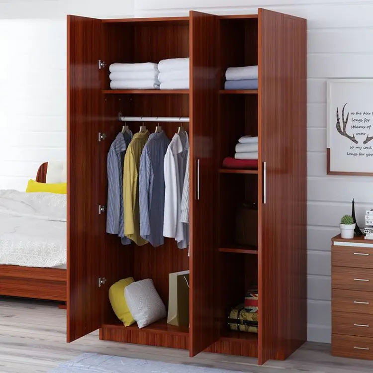 Fancy Solid wood bedroom closet family Storage Clothes Wardrobe Cabinet