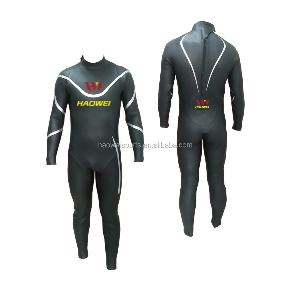 3mm High Quality CR wetsuit Smooth skin neoprene full wetsuit with back zipper long sleeve suit