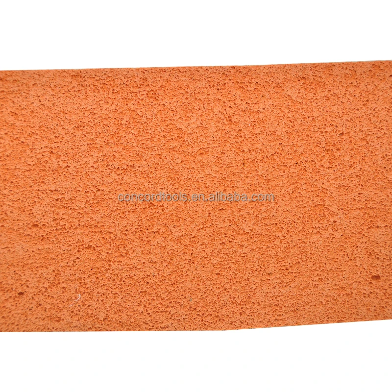 High density orange masonry float with plastic handle sponge plastering trowel