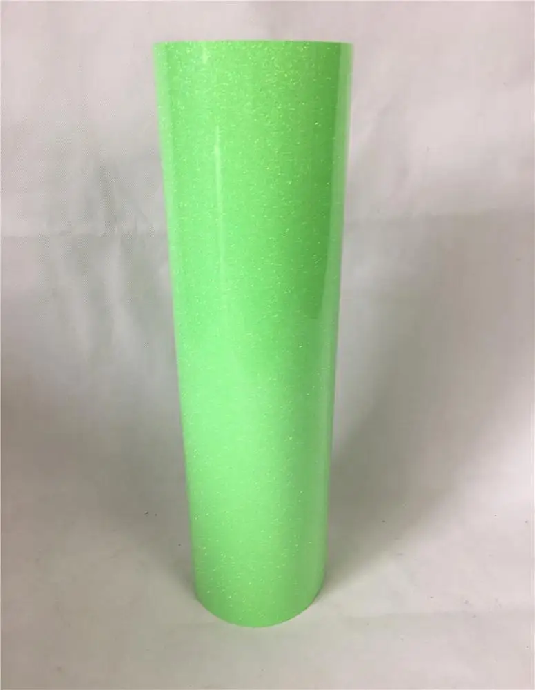 Neon Green Glitter Vinyl Transfer Wholesale Custom Heat Transfer Rhinestone Transfer