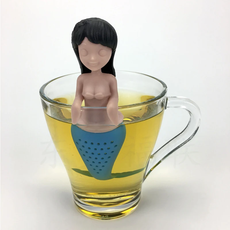 Eco friendly glass holder mermaid silicone Spoon Rest / snail Shape Silicone Teabag Holder/Cute Mini colorful Tea Bag Holder