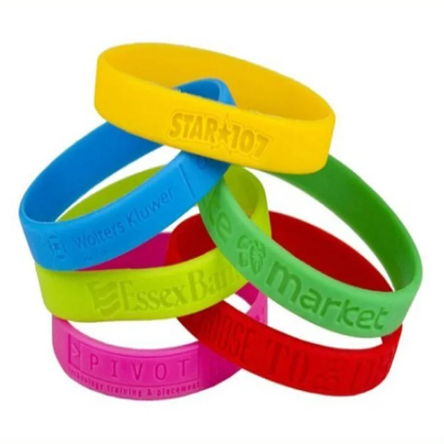 Custom personalized printed silicone sport  bracelet wristband rubber wrist hand band for activities events