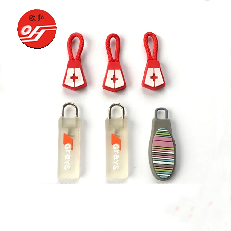 Lead-free Different Shape Zinc Alloy Decorative Custom Metal Luggage Zipper Sliders