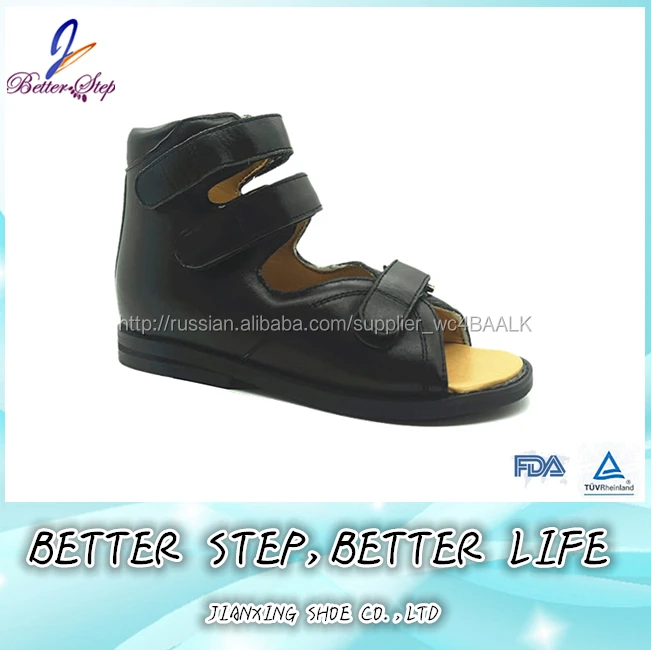 Новый тип натуральная кожа медицинский дети ортопедические сандалии обувь для плоскостопие