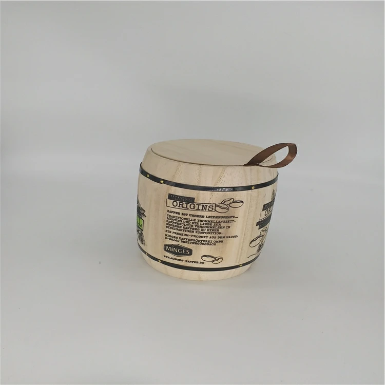 Wholesale handmade vintage wooden candy bucket barrel jar