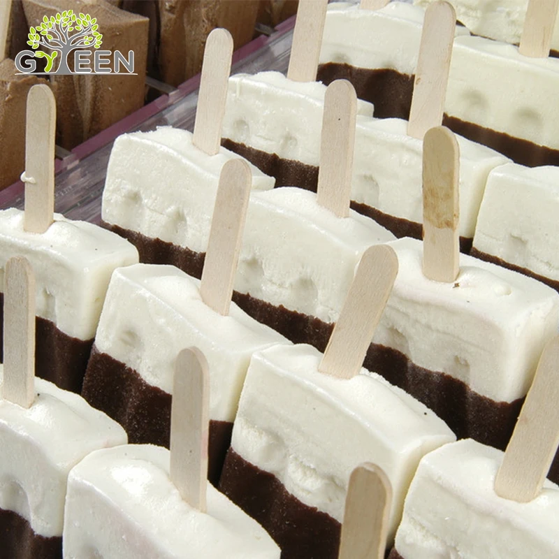 Printed Magnum Ice Cream Stick Birch Wooden Birch Wood Color Wooden Cutlery 100 Cartons Everyday FSC BSCI BRC Smooth