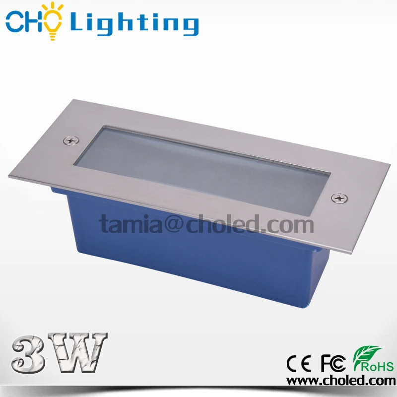 12v/220v outdoor IP65 aluminium led flood lights 3x1w led high power stair step wall light