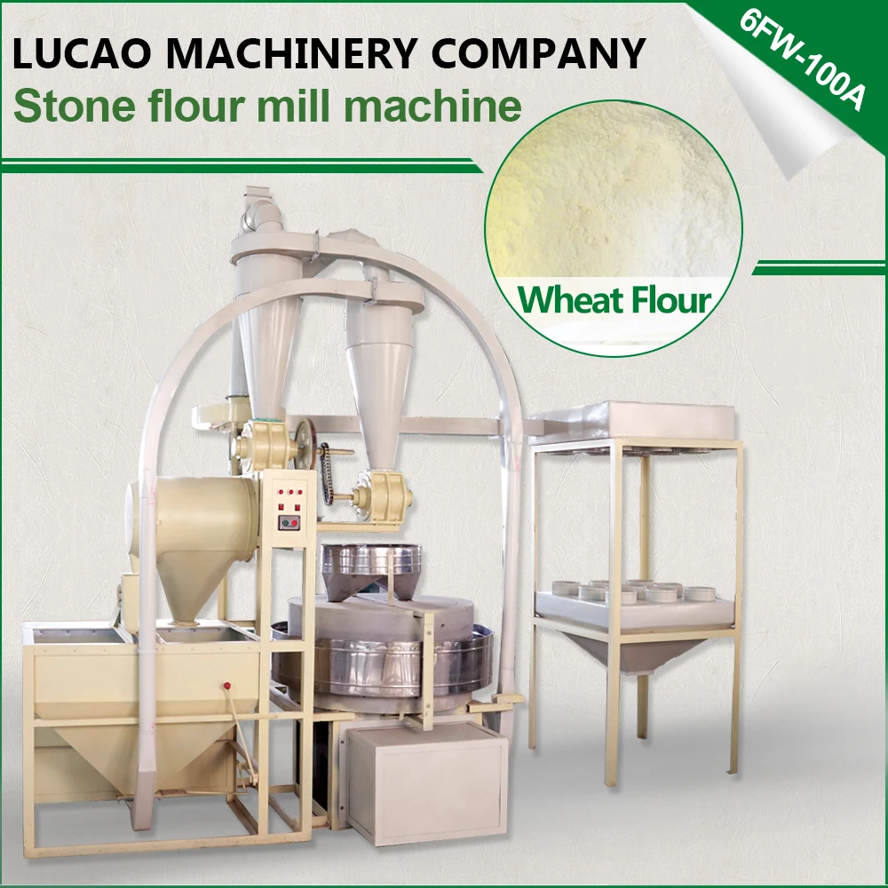 6FW-100A commercial industrial small maize wheat flour stone mill