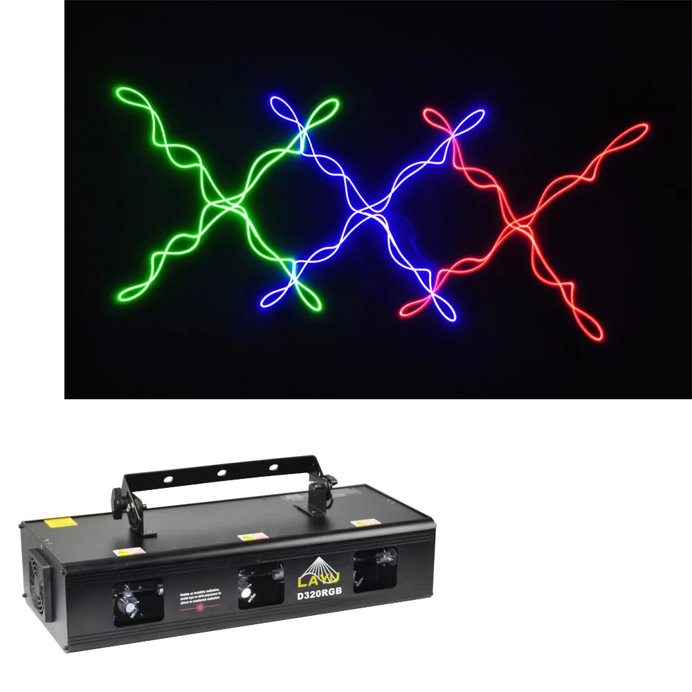 LAYU laser factory sale D320RGB 3 head DMX control stage show cool beam laser light with RGB