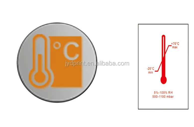 printing custom temperature indicator heat color changing label