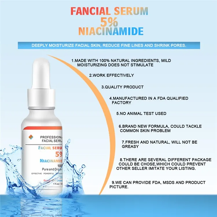 Best Face Serum Korea Shrink Pores Skin Daily Serum Vitamin b3 Toner Niacinamide Serum