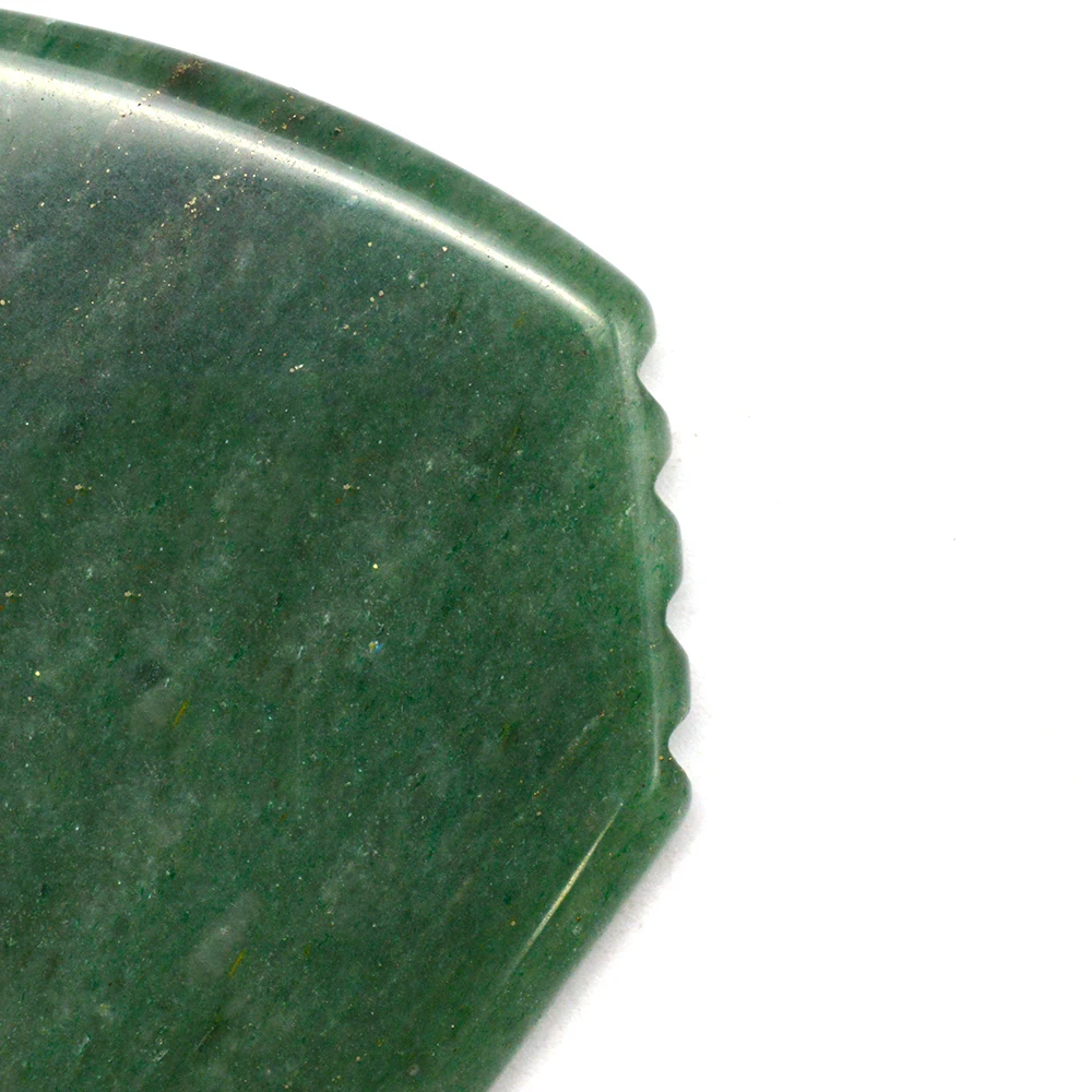 Jade Face Gua sha Green Aventurine Stone Facial Massage  Scraping  Guasha Board for Beauty