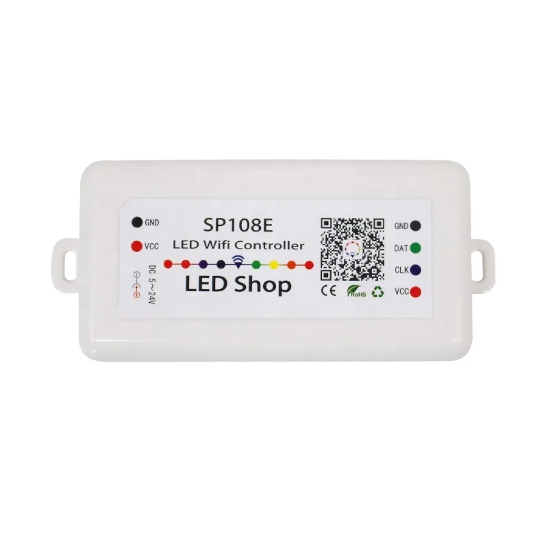 
SP108E DC5-24V Long distance APP remote control WiFi Smart SPI Pixel LED Controller for ws2812b ws2811 sk6812 APA102 DMX512 RGB 